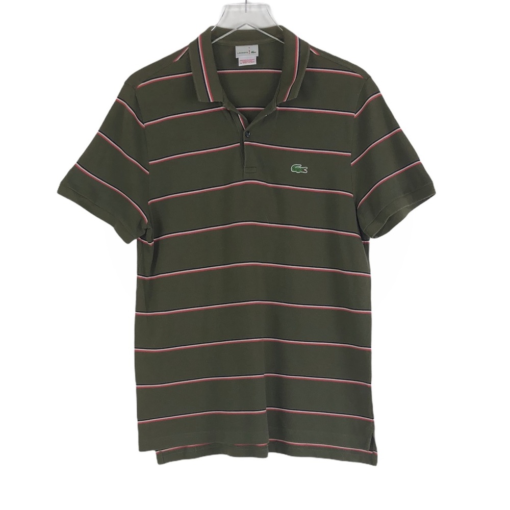 Lacoste Striped Polo Short Sleeve Shirt